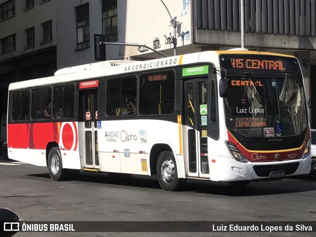 Auto Viação Alpha A48040 na cidade de Rio de Janeiro, Rio de Janeiro, Brasil, por Luiz Eduardo Lopes da Silva. ID da foto: 11586855.