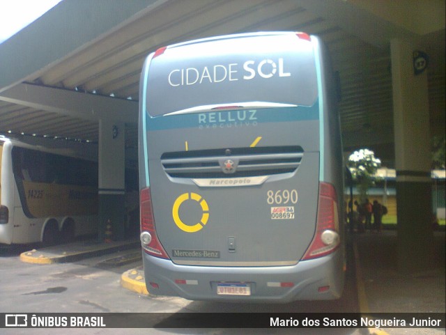 Viação Cidade Sol 8690 na cidade de Salvador, Bahia, Brasil, por Mario dos Santos Nogueira Junior. Número da foto: #11586859.