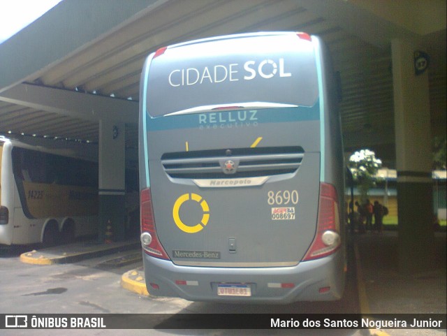 Viação Cidade Sol 8690 na cidade de Salvador, Bahia, Brasil, por Mario dos Santos Nogueira Junior. ID da foto: 11586859.