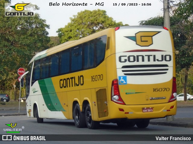 Empresa Gontijo de Transportes 16070 na cidade de Belo Horizonte, Minas Gerais, Brasil, por Valter Francisco. ID da foto: 11587177.