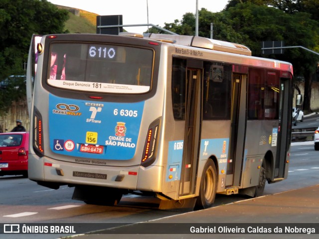 Transwolff Transportes e Turismo 6 6305 na cidade de São Paulo, São Paulo, Brasil, por Gabriel Oliveira Caldas da Nobrega. Número da foto: #11588372.