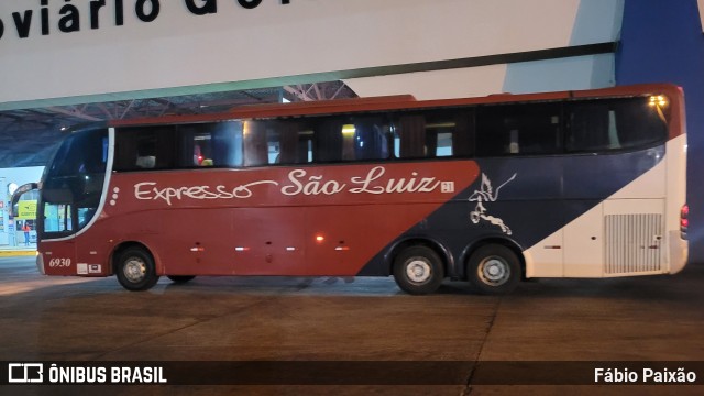 Expresso São Luiz 6930 na cidade de Goiânia, Goiás, Brasil, por Fábio Paixão. ID da foto: 11610280.