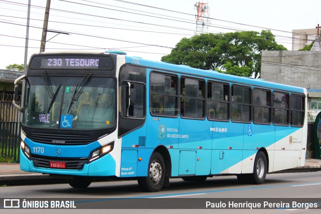 Viação Saens Peña São José dos Campos 1170 na cidade de São José dos Campos, São Paulo, Brasil, por Paulo Henrique Pereira Borges. Número da foto: #11612038.