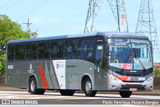 Empresa de Ônibus Pássaro Marron 90506 na cidade de Roseira, São Paulo, Brasil, por Paulo Henrique Pereira Borges. ID da foto: 11612004.