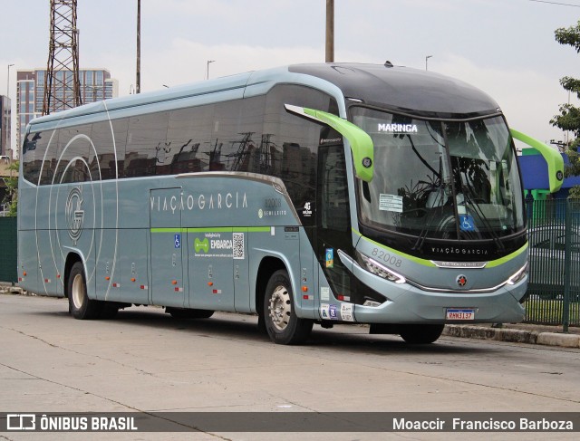 Viação Garcia 82008 na cidade de São Paulo, São Paulo, Brasil, por Moaccir  Francisco Barboza. Número da foto: #11611269.
