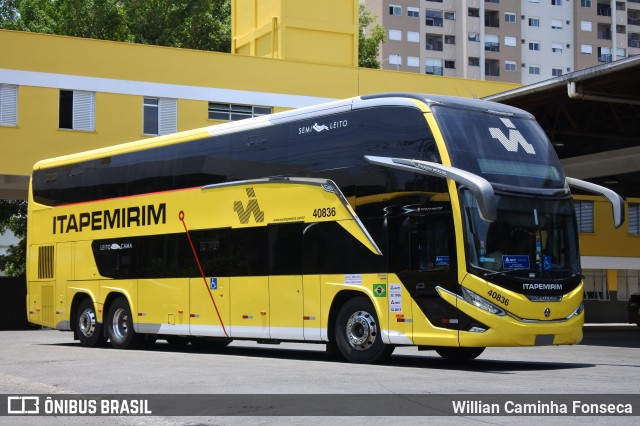 Viação Nova Itapemirim 40836 na cidade de São Paulo, São Paulo, Brasil, por Willian Caminha Fonseca. Número da foto: #11610511.