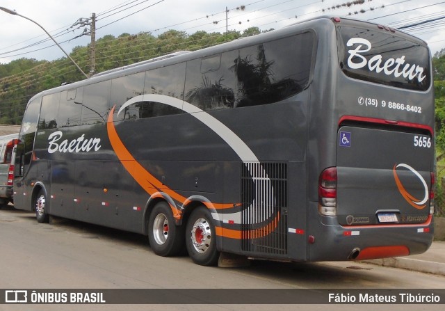 Baetur Transportes e Turismo 5656 na cidade de Três Corações, Minas Gerais, Brasil, por Fábio Mateus Tibúrcio. Número da foto: #11613328.