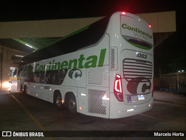 Viação Continental de Transportes 1003 na cidade de Ribeirão Preto, São Paulo, Brasil, por Marcelo Horta. ID da foto: 11614950.