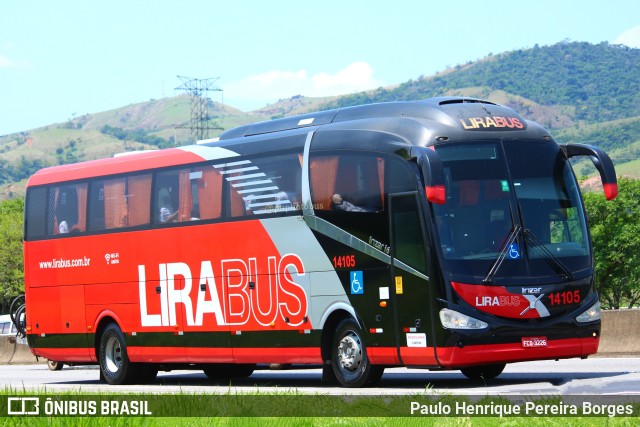 Lirabus 14105 na cidade de Roseira, São Paulo, Brasil, por Paulo Henrique Pereira Borges. ID da foto: 11614839.