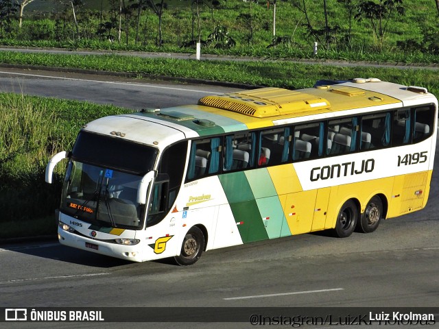 Empresa Gontijo de Transportes 14195 na cidade de Juiz de Fora, Minas Gerais, Brasil, por Luiz Krolman. ID da foto: 11617892.