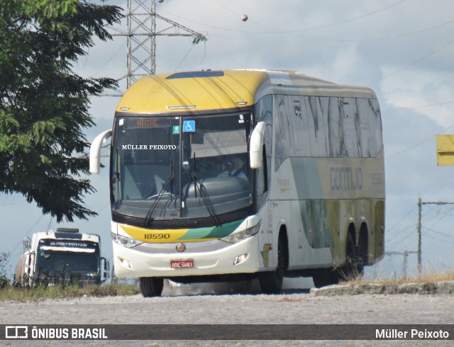 Empresa Gontijo de Transportes 18590 na cidade de Rio Largo, Alagoas, Brasil, por Müller Peixoto. ID da foto: 11615864.