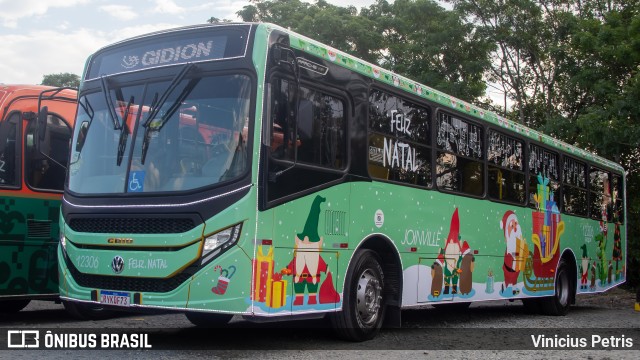 Gidion Transporte e Turismo 12306 na cidade de Joinville, Santa Catarina, Brasil, por Vinicius Petris. ID da foto: 11617528.