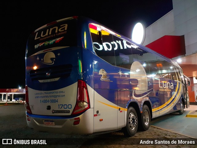 Luna Transporte e Turismo 1700 na cidade de Pariquera-Açu, São Paulo, Brasil, por Andre Santos de Moraes. Número da foto: #11616113.