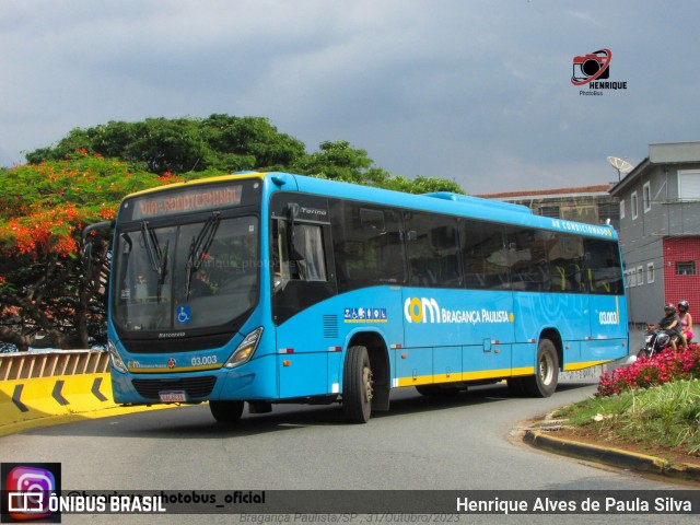 JTP Transportes - COM Bragança Paulista 03.003 na cidade de Bragança Paulista, São Paulo, Brasil, por Henrique Alves de Paula Silva. Número da foto: #11616589.