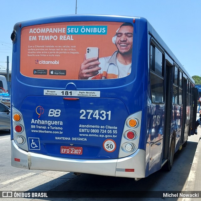 BB Transportes e Turismo 27.431 na cidade de Itapevi, São Paulo, Brasil, por Michel Nowacki. Número da foto: #11617779.