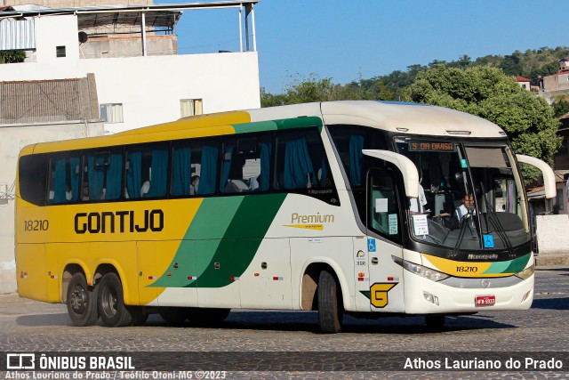 Empresa Gontijo de Transportes 18210 na cidade de Teófilo Otoni, Minas Gerais, Brasil, por Athos Lauriano do Prado. ID da foto: 11616829.