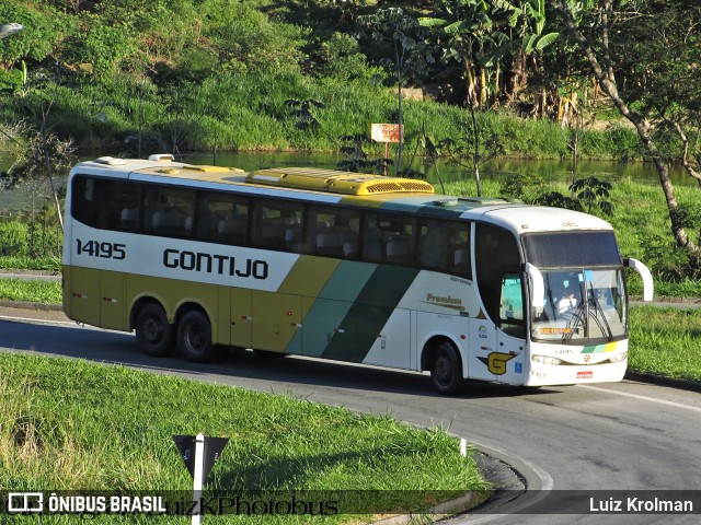 Empresa Gontijo de Transportes 14195 na cidade de Juiz de Fora, Minas Gerais, Brasil, por Luiz Krolman. ID da foto: 11617889.