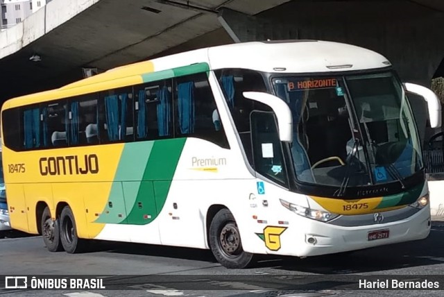 Empresa Gontijo de Transportes 18475 na cidade de Belo Horizonte, Minas Gerais, Brasil, por Hariel Bernades. Número da foto: #11618672.