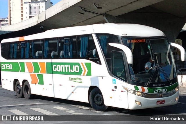 Empresa Gontijo de Transportes 21730 na cidade de Belo Horizonte, Minas Gerais, Brasil, por Hariel Bernades. ID da foto: 11618665.