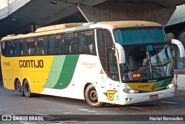 Empresa Gontijo de Transportes 17045 na cidade de Belo Horizonte, Minas Gerais, Brasil, por Hariel Bernades. ID da foto: 11622437.