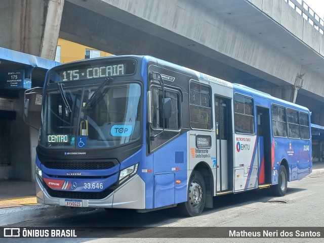 Guarulhos Transportes 33.646 na cidade de São Paulo, São Paulo, Brasil, por Matheus Neri dos Santos. ID da foto: 11620600.