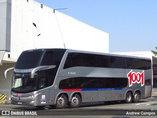 Auto Viação 1001 RJ 108.299 na cidade de Rio de Janeiro, Rio de Janeiro, Brasil, por Andrew Campos. ID da foto: 11620125.