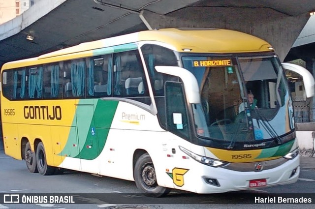 Empresa Gontijo de Transportes 19585 na cidade de Belo Horizonte, Minas Gerais, Brasil, por Hariel Bernades. ID da foto: 11620110.