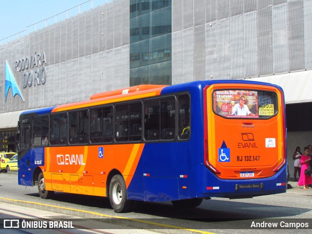 Evanil Transportes e Turismo RJ 132.147 na cidade de Rio de Janeiro, Rio de Janeiro, Brasil, por Andrew Campos. Número da foto: #11620153.