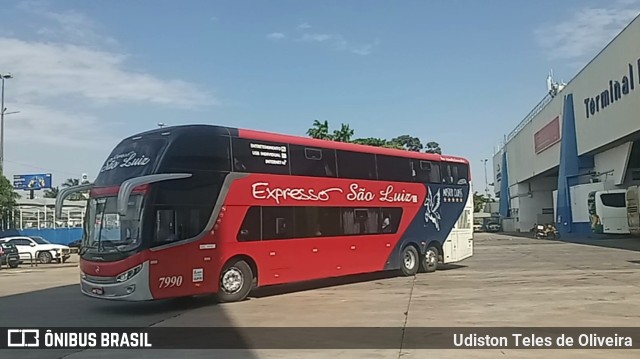 Expresso São Luiz 7990 na cidade de Goiânia, Goiás, Brasil, por Udiston Teles de Oliveira. Número da foto: #11621769.