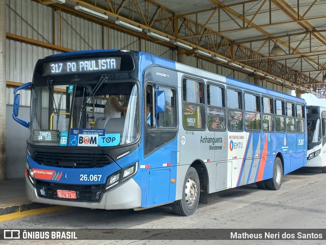 Auto Ônibus Moratense 26.067 na cidade de Francisco Morato, São Paulo, Brasil, por Matheus Neri dos Santos. ID da foto: 11620609.