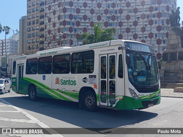 Viação Piracicabana Santos 4265 na cidade de Santos, São Paulo, Brasil, por Paulo Mota. Número da foto: #11620414.