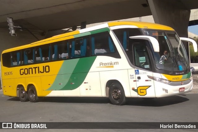 Empresa Gontijo de Transportes 19305 na cidade de Belo Horizonte, Minas Gerais, Brasil, por Hariel Bernades. ID da foto: 11623010.