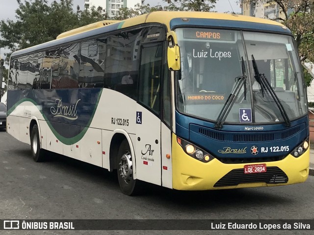 Brasil SA Transporte e Turismo RJ 122.015 na cidade de Campos dos Goytacazes, Rio de Janeiro, Brasil, por Luiz Eduardo Lopes da Silva. ID da foto: 11621677.