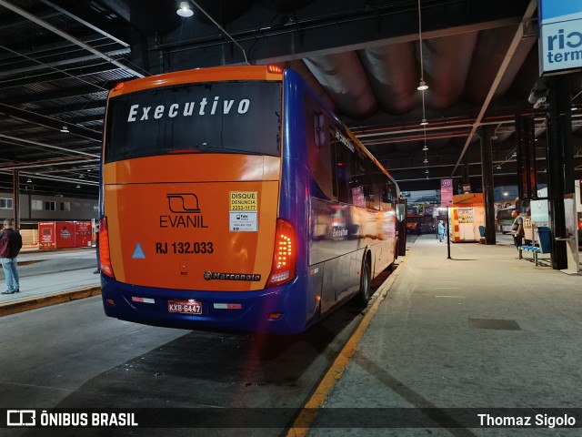 Evanil Transportes e Turismo RJ 132.033 na cidade de Nova Iguaçu, Rio de Janeiro, Brasil, por Thomaz Sigolo. ID da foto: 11621211.