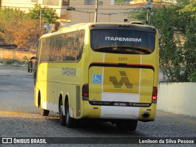 Viação Itapemirim 5099 na cidade de Caruaru, Pernambuco, Brasil, por Lenilson da Silva Pessoa. ID da foto: 11625064.