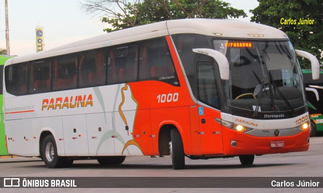 Viação Paraúna 1000 na cidade de Goiânia, Goiás, Brasil, por Carlos Júnior. ID da foto: 11625262.