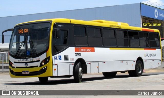 Viação Araguarina 3189 na cidade de Goiânia, Goiás, Brasil, por Carlos Júnior. ID da foto: 11625405.