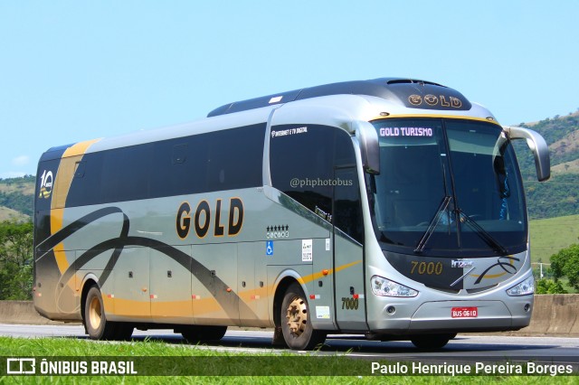 Gold Turismo e Fretamento 7000 na cidade de Roseira, São Paulo, Brasil, por Paulo Henrique Pereira Borges. ID da foto: 11625755.