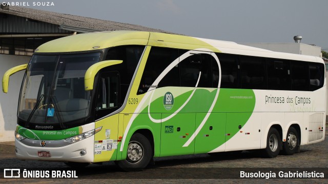 Expresso Princesa dos Campos 6209 na cidade de Telêmaco Borba, Paraná, Brasil, por Busologia Gabrielística. Número da foto: #11627872.