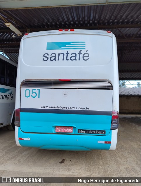 Santa Fé Transportes 051 na cidade de Ouro Branco, Minas Gerais, Brasil, por Hugo Henrique de Figueiredo. ID da foto: 11627991.