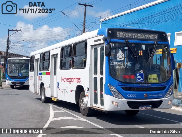Consórcio Navegantes - 03 > Empresa de Transportes São Sebastião 03002 na cidade de João Pessoa, Paraíba, Brasil, por Daniel da Silva. Número da foto: #11626804.