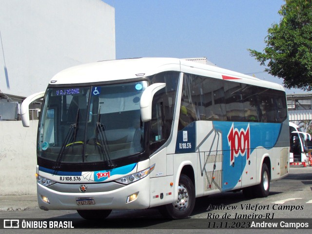 Auto Viação 1001 RJ 108.576 na cidade de Rio de Janeiro, Rio de Janeiro, Brasil, por Andrew Campos. ID da foto: 11628306.