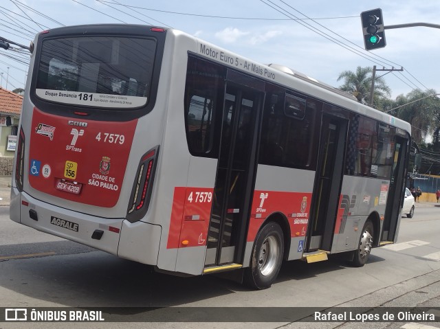 Pêssego Transportes 4 7579 na cidade de São Paulo, São Paulo, Brasil, por Rafael Lopes de Oliveira. ID da foto: 11626508.