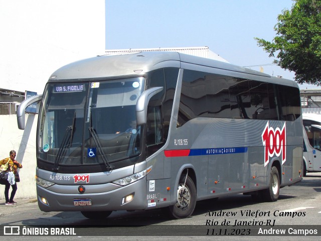 Auto Viação 1001 RJ 108.155 na cidade de Rio de Janeiro, Rio de Janeiro, Brasil, por Andrew Campos. Número da foto: #11628309.