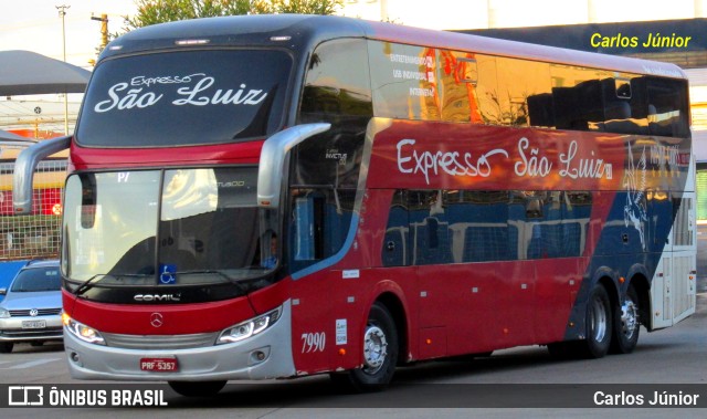 Expresso São Luiz 7990 na cidade de Goiânia, Goiás, Brasil, por Carlos Júnior. ID da foto: 11626706.