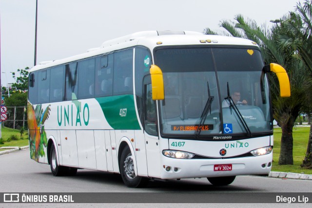 Empresa União de Transportes 4167 na cidade de Florianópolis, Santa Catarina, Brasil, por Diego Lip. Número da foto: #11628349.