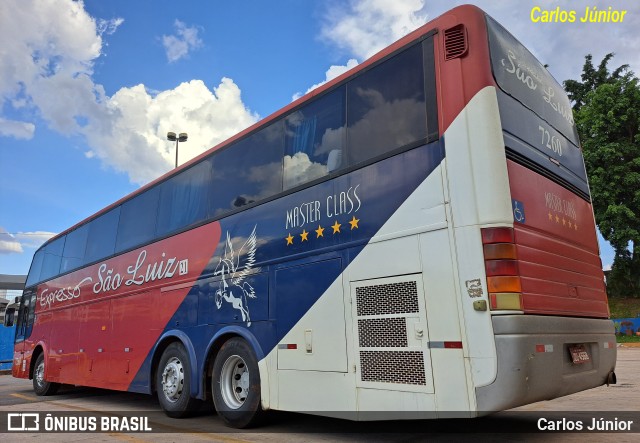 Expresso São Luiz 7260 na cidade de Goiânia, Goiás, Brasil, por Carlos Júnior. Número da foto: #11630776.
