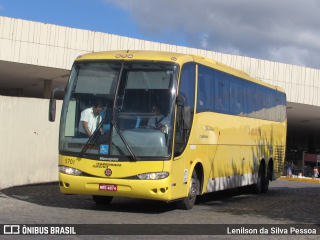 Viação Itapemirim 5701 na cidade de Caruaru, Pernambuco, Brasil, por Lenilson da Silva Pessoa. ID da foto: 11630732.