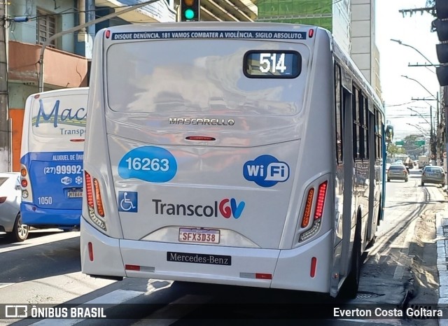 Expresso Santa Paula 16263 na cidade de Vitória, Espírito Santo, Brasil, por Everton Costa Goltara. Número da foto: #11629611.