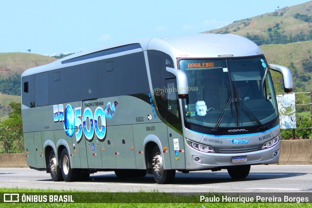 BR-500 Viagens e Turismo RJ 843.012 na cidade de Roseira, São Paulo, Brasil, por Paulo Henrique Pereira Borges. ID da foto: 11630489.